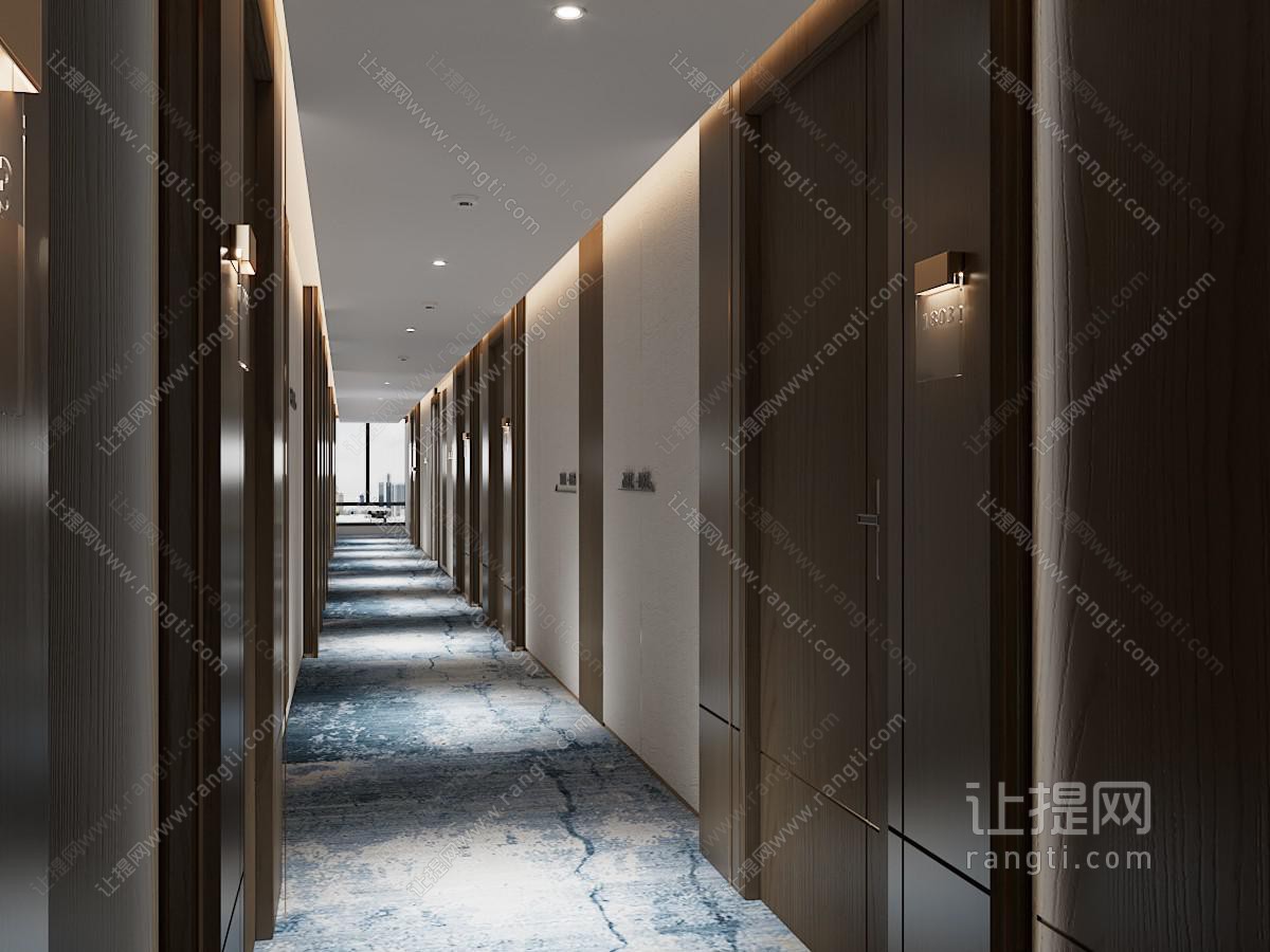 现代酒店走廊过道