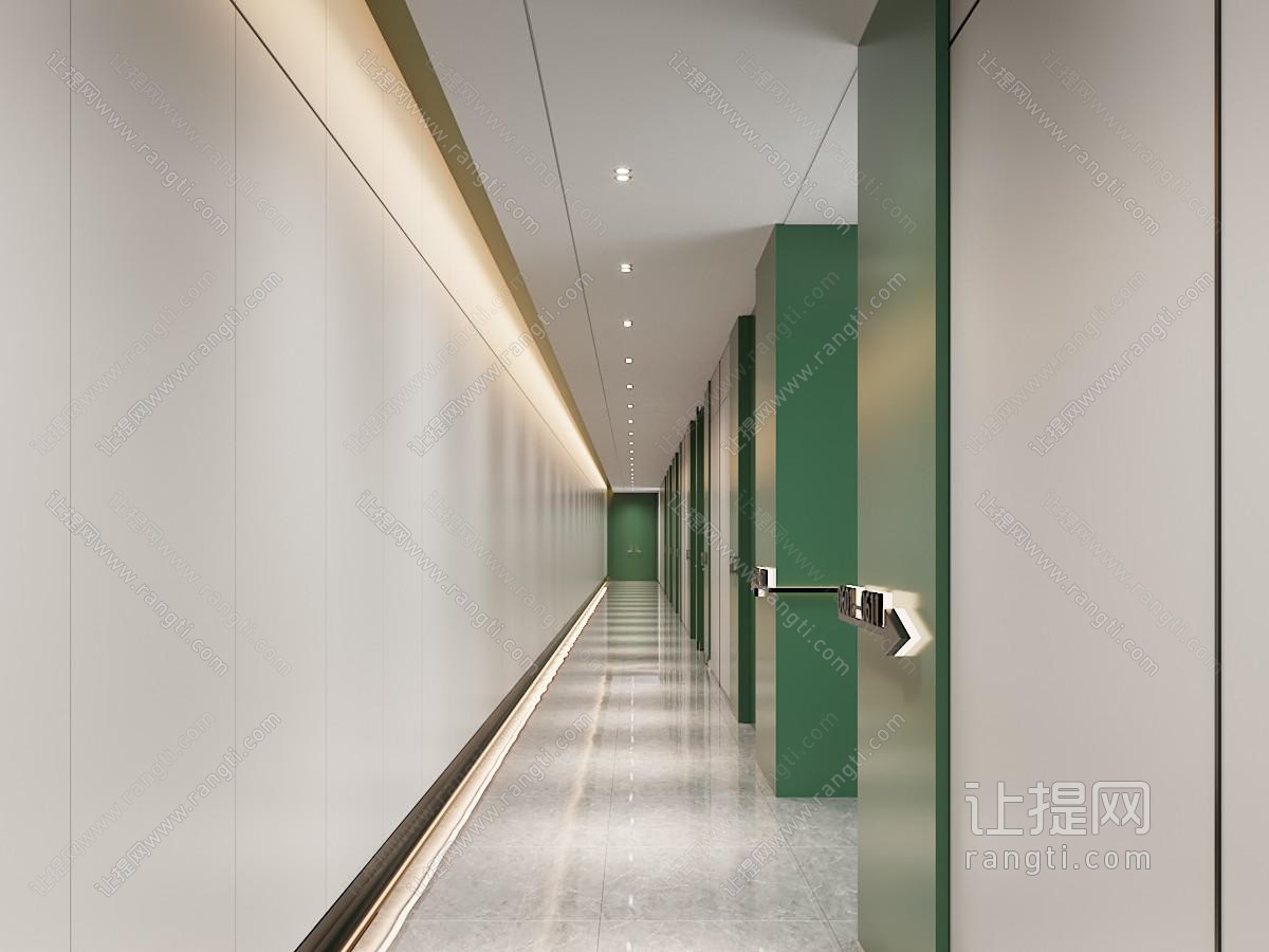 现代办公过道