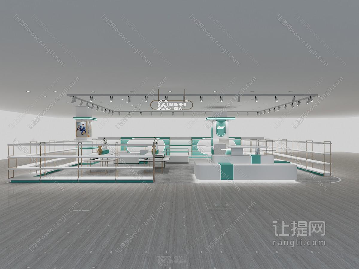 现代鞋店商场柜台