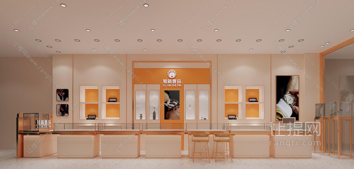 现代轻奢珠宝店 手表店 手表道具 珠宝首饰店 奢侈品店