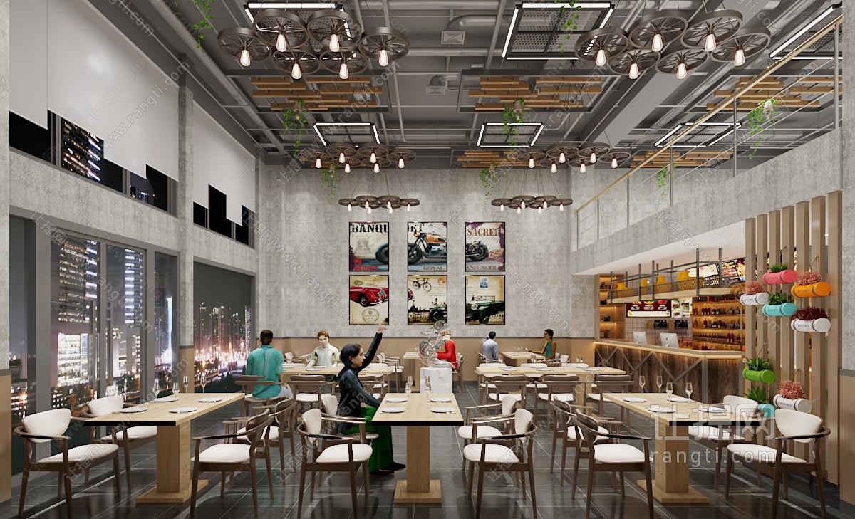 工业风火锅店