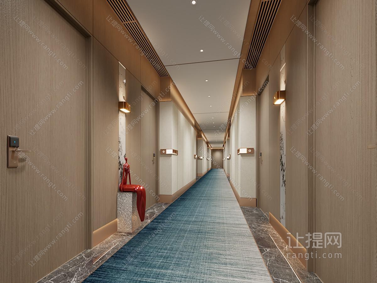 现代酒店过道