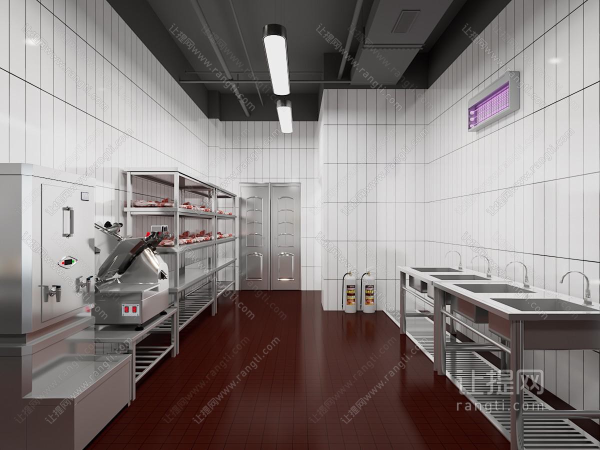 现代后厨 肉类加工间