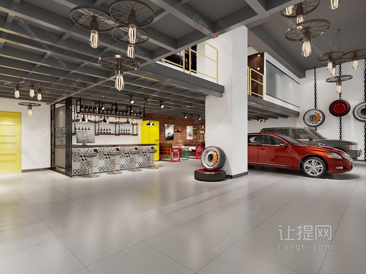工业风汽车美容店
