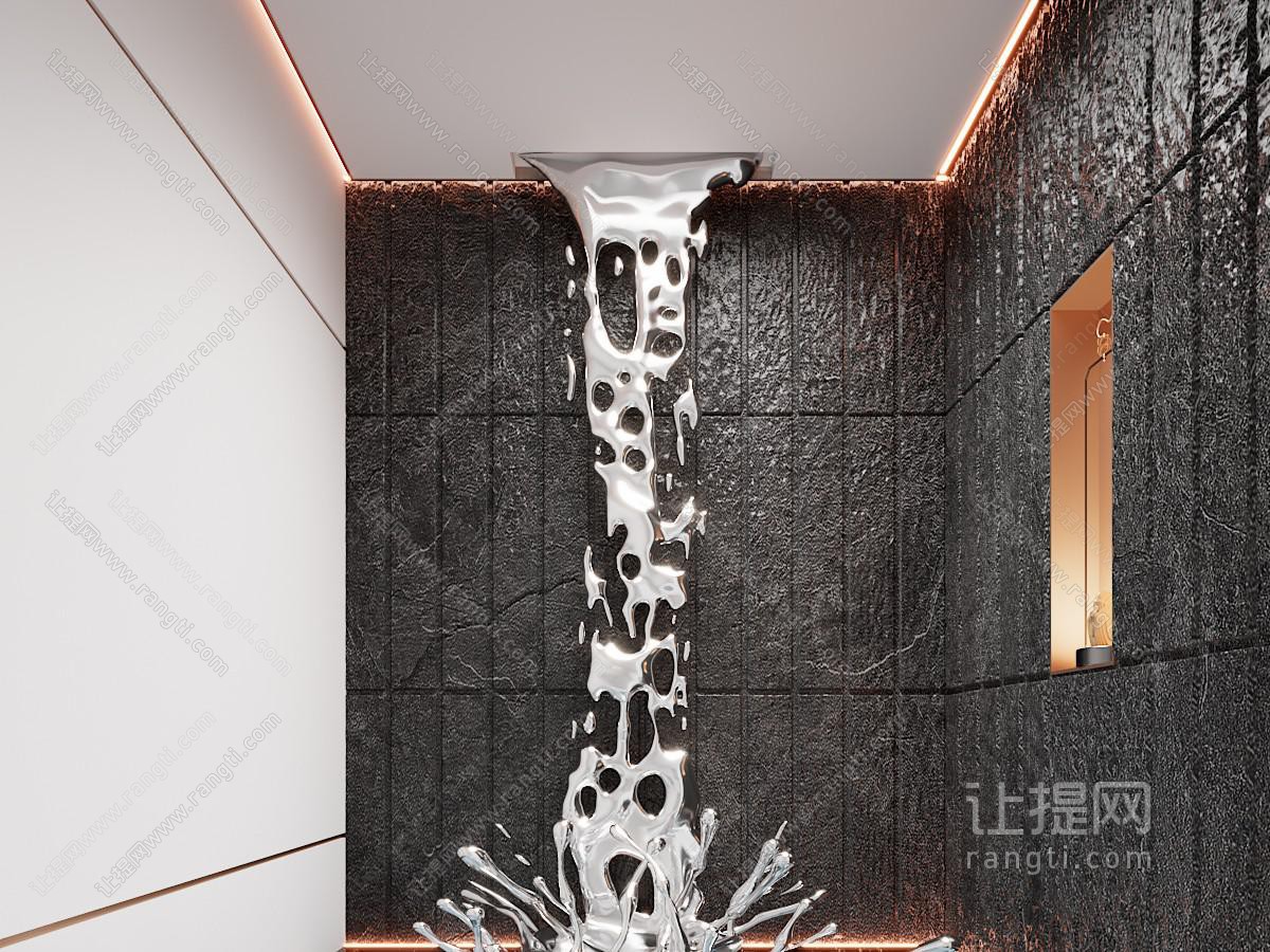流水雕塑景观小品