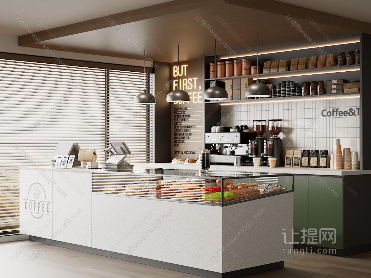 现代甜品面包店