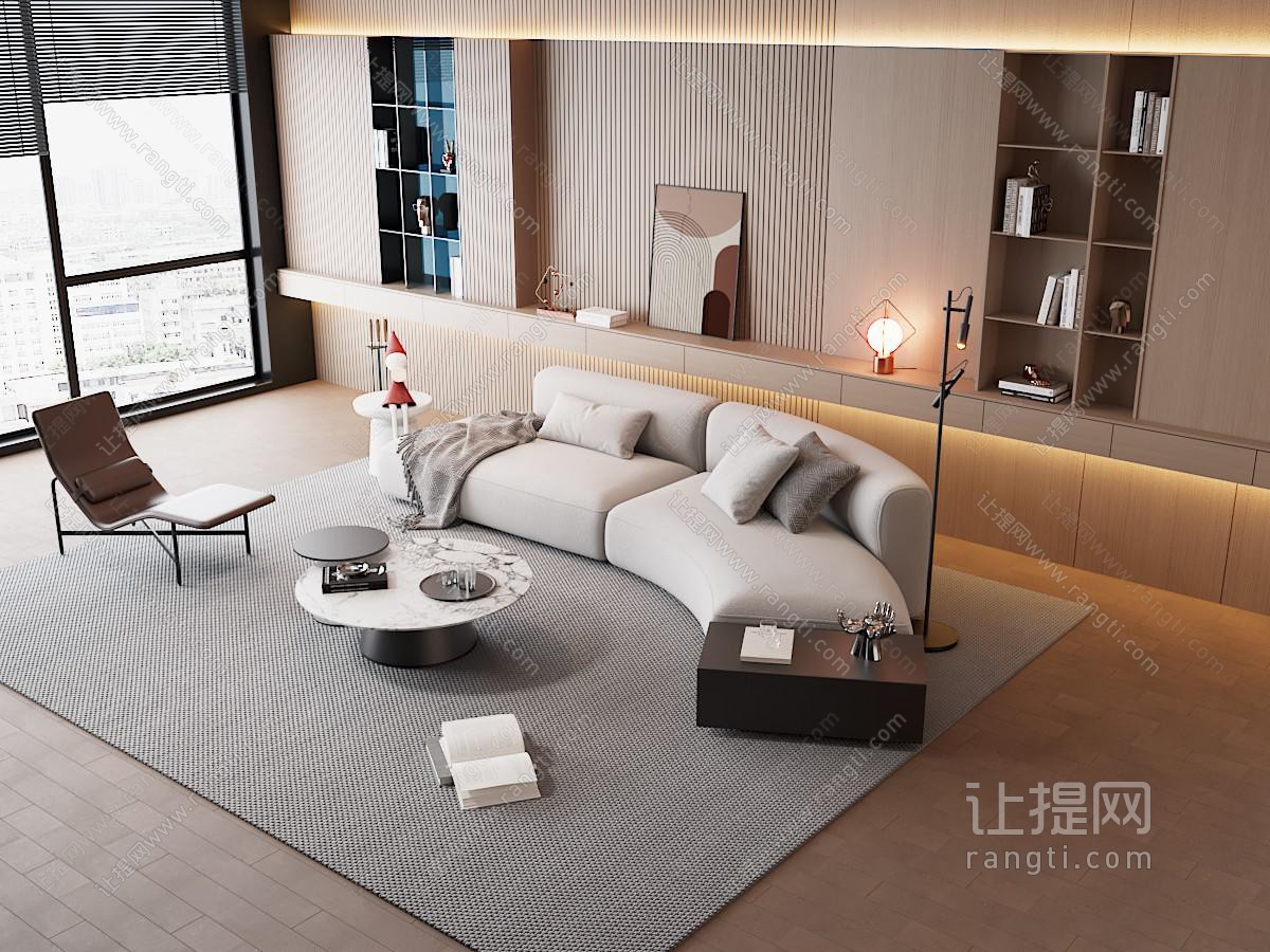 现代沙发茶几组合