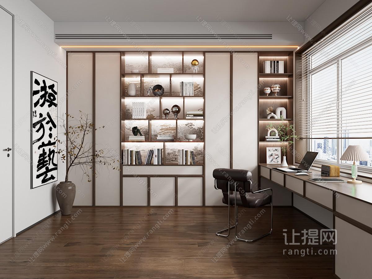 新中式书房 学习房