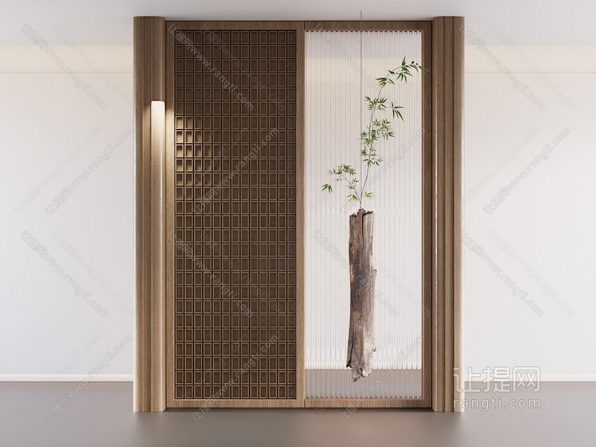 新中式玄关隔断 玄关背景墙