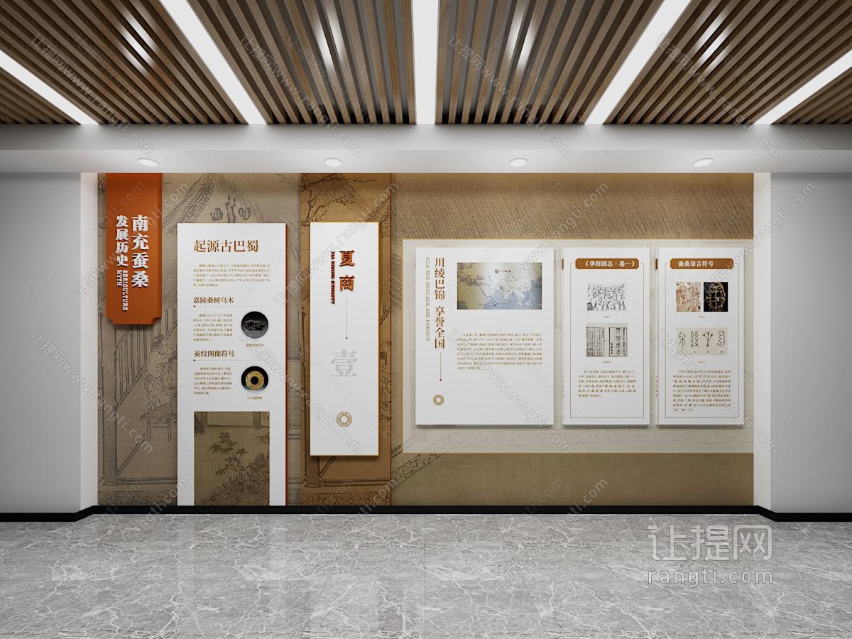 中式文化墙 中式展板