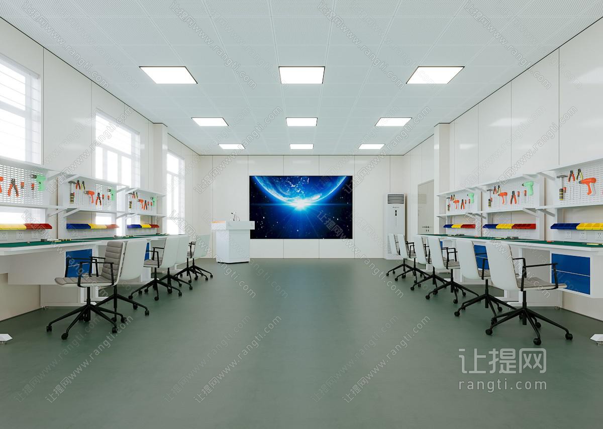 现代工业工作台 手工教室