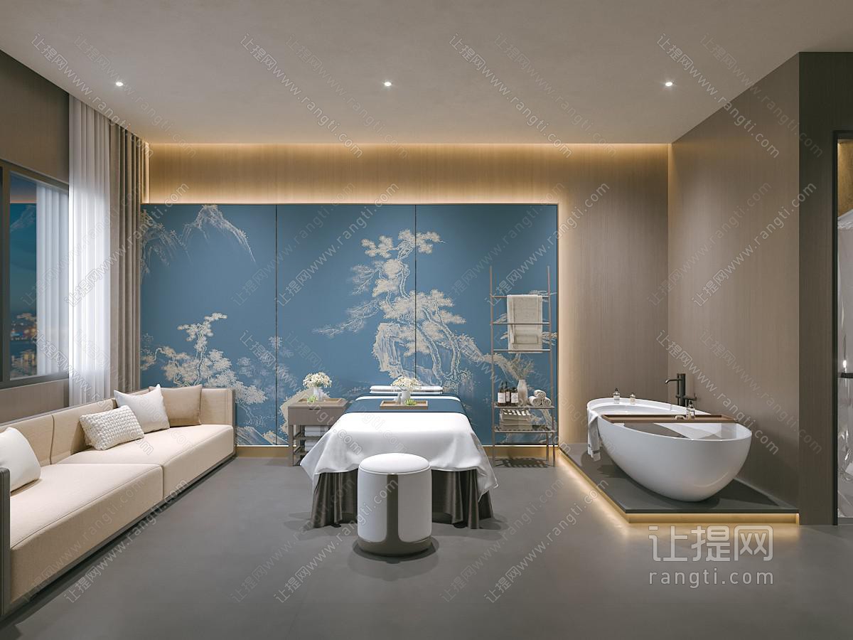 新中式现代足浴店