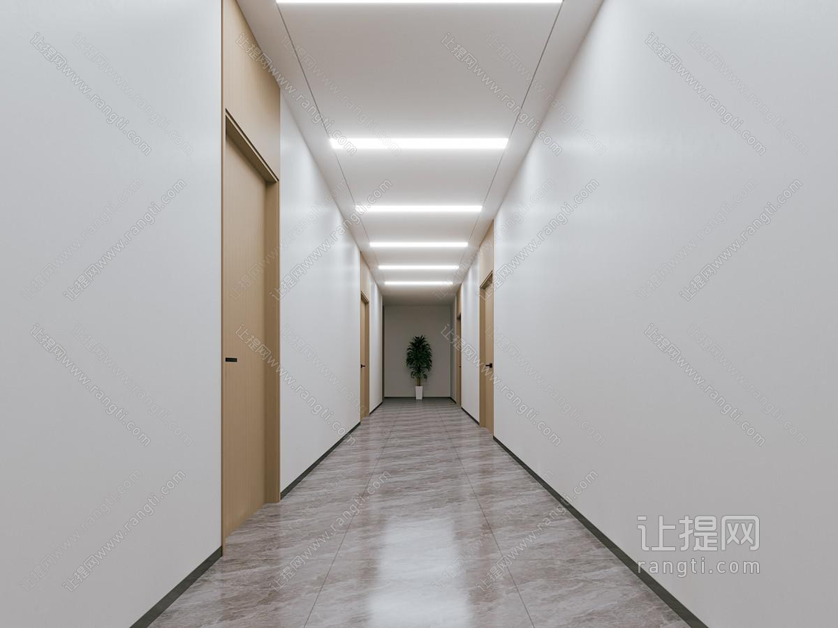 现代办公室走廊 过道