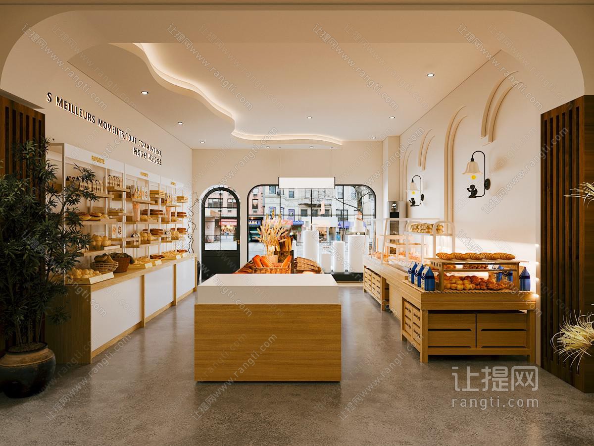 现代甜品面包店