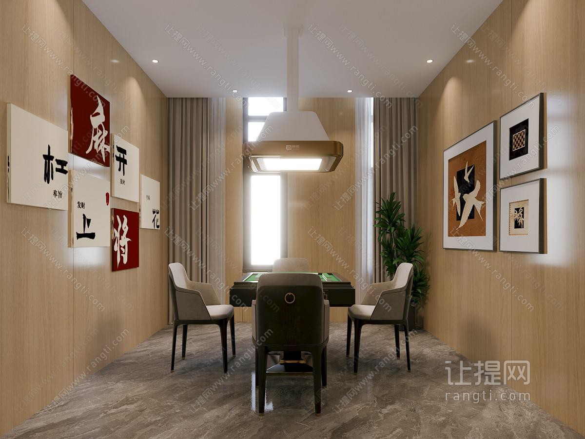 现代麻将棋牌室