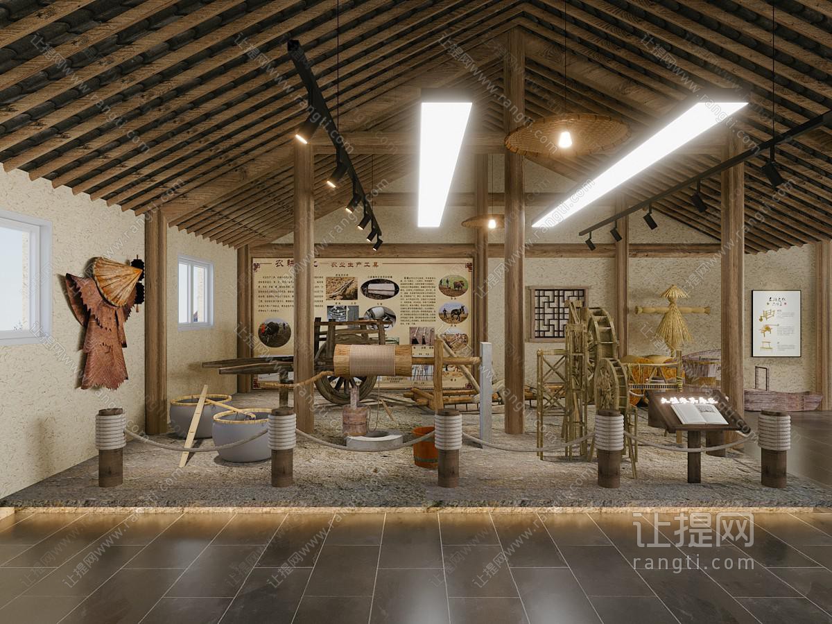 新中式复古农村文化展厅