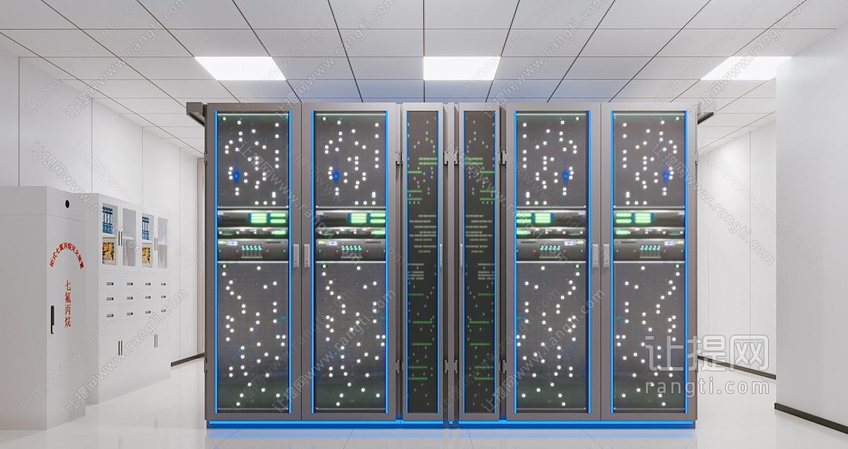 现代办公空间 机房 电脑房