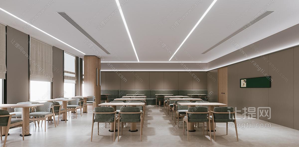 现代全季酒店餐厅就餐区