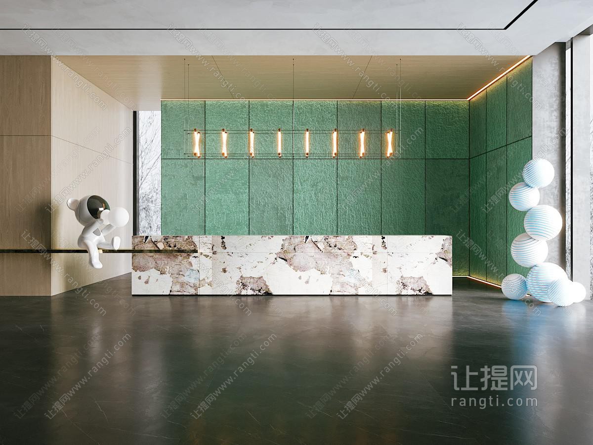 现代大厅前台区