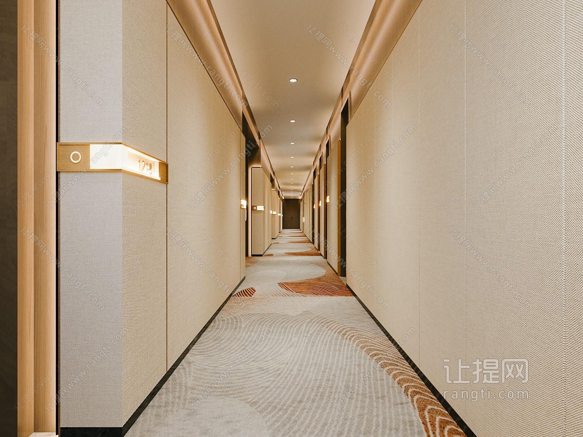 现代酒店过道 宾馆走廊 会所走廊 足浴过道 走廊