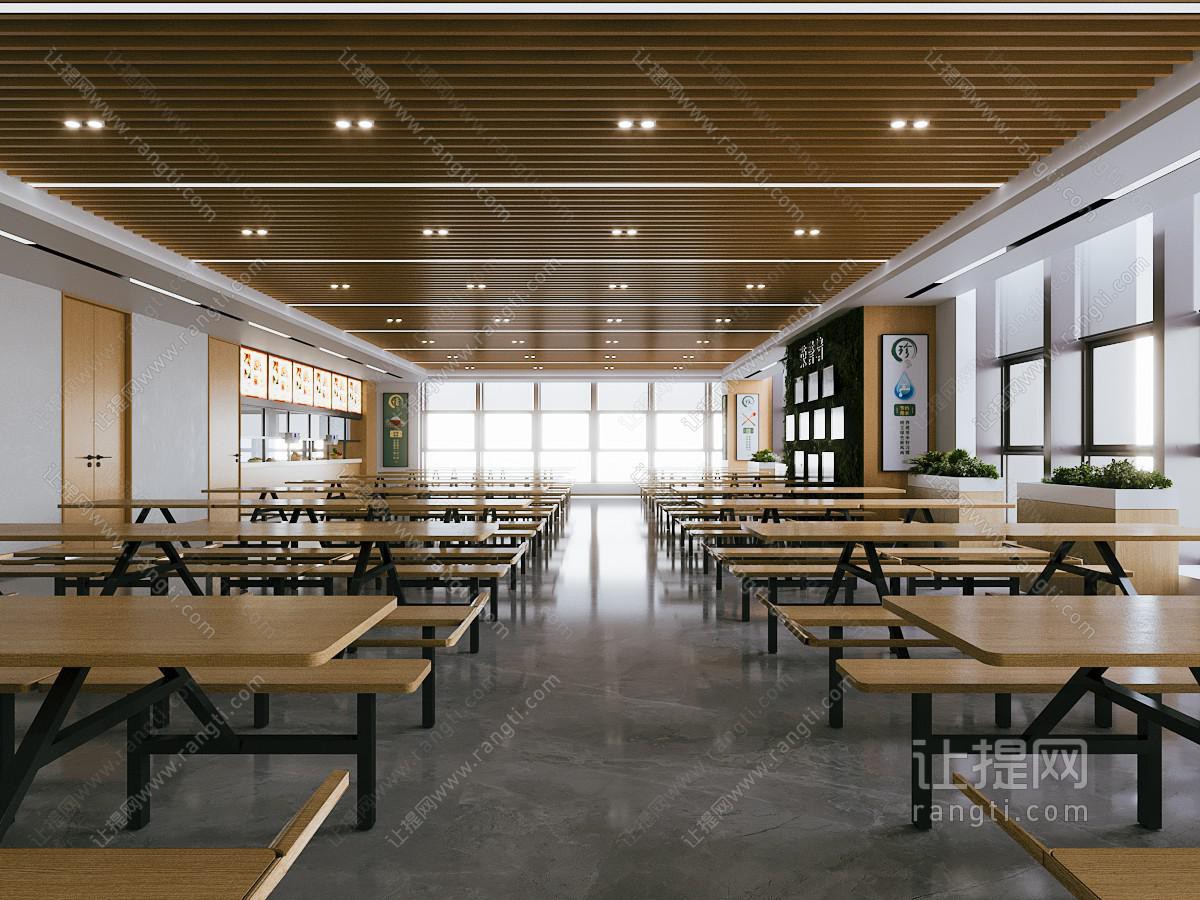 现代原木自助餐厅 食堂 自助餐厅