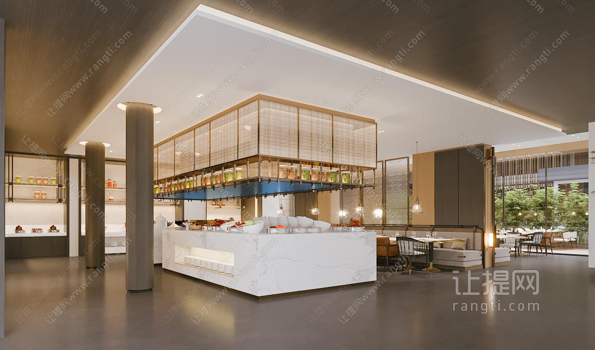 现代酒店 布菲台 自助区 餐厅