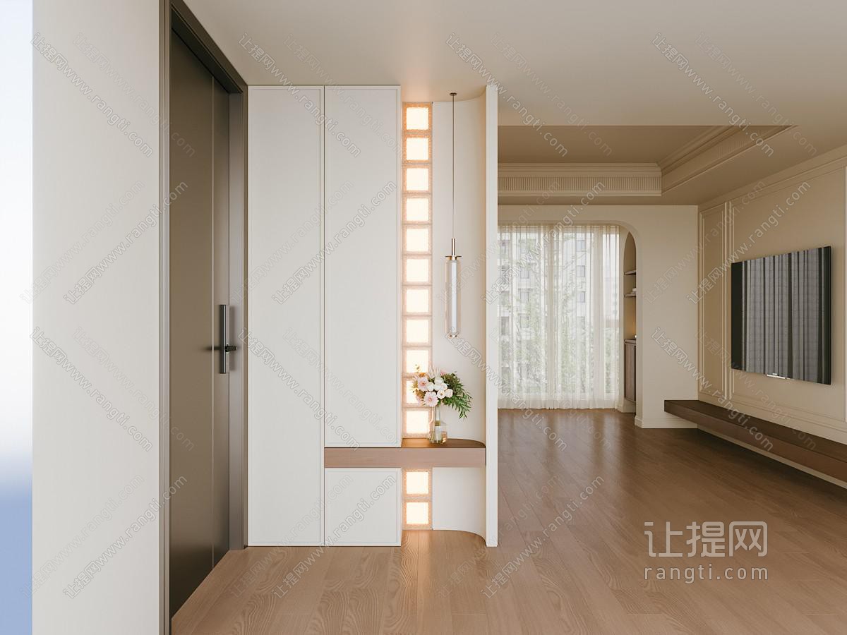 现代法式鞋柜 玄关鞋柜 入户鞋柜