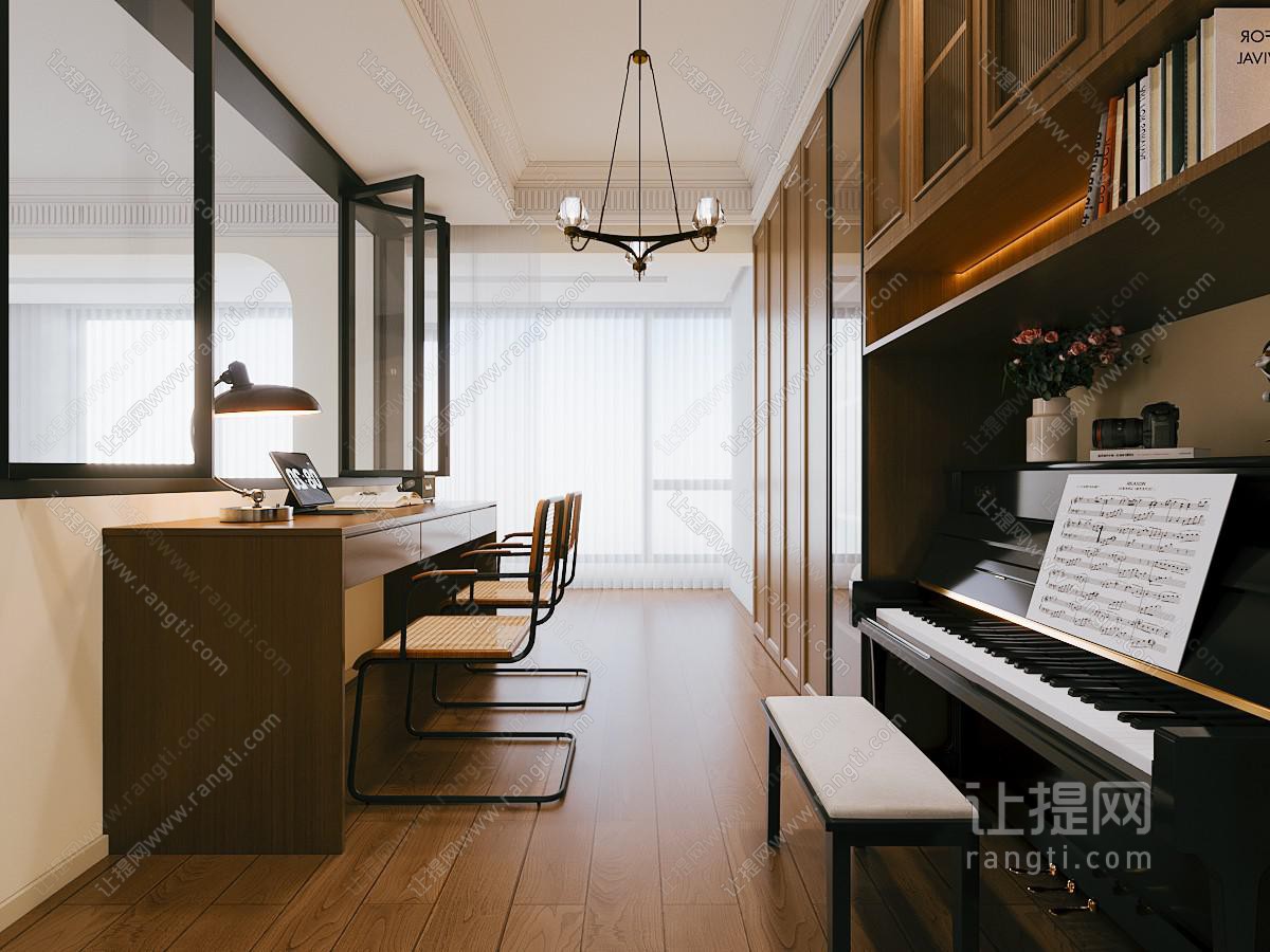 中古奶油书房