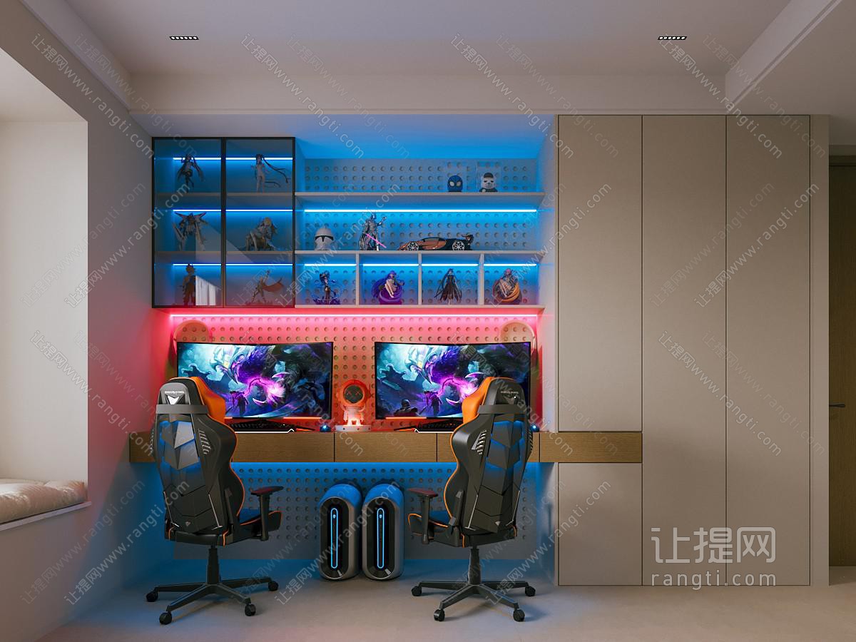 现代电竞房 电脑房