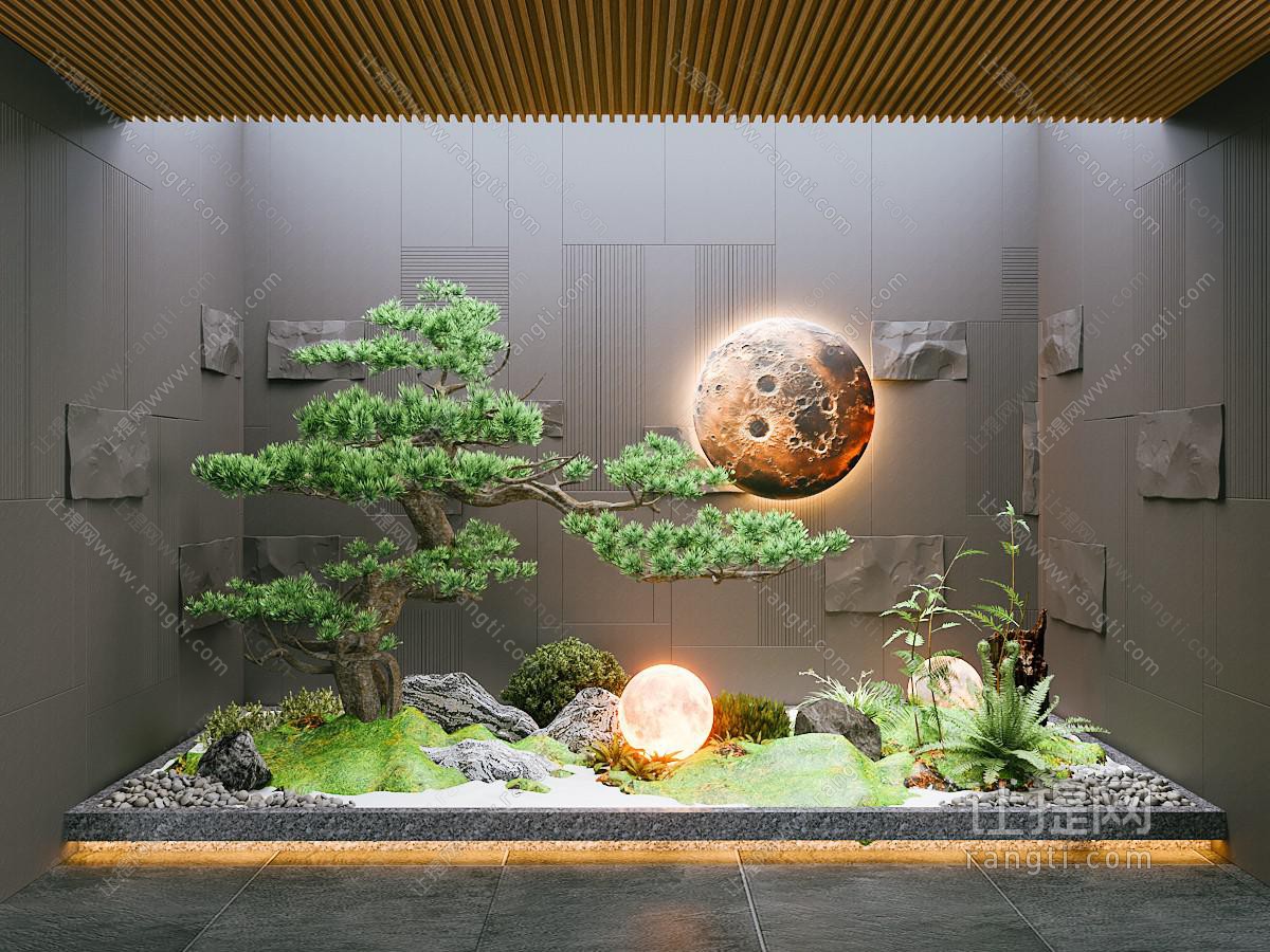 现代简约景观小景