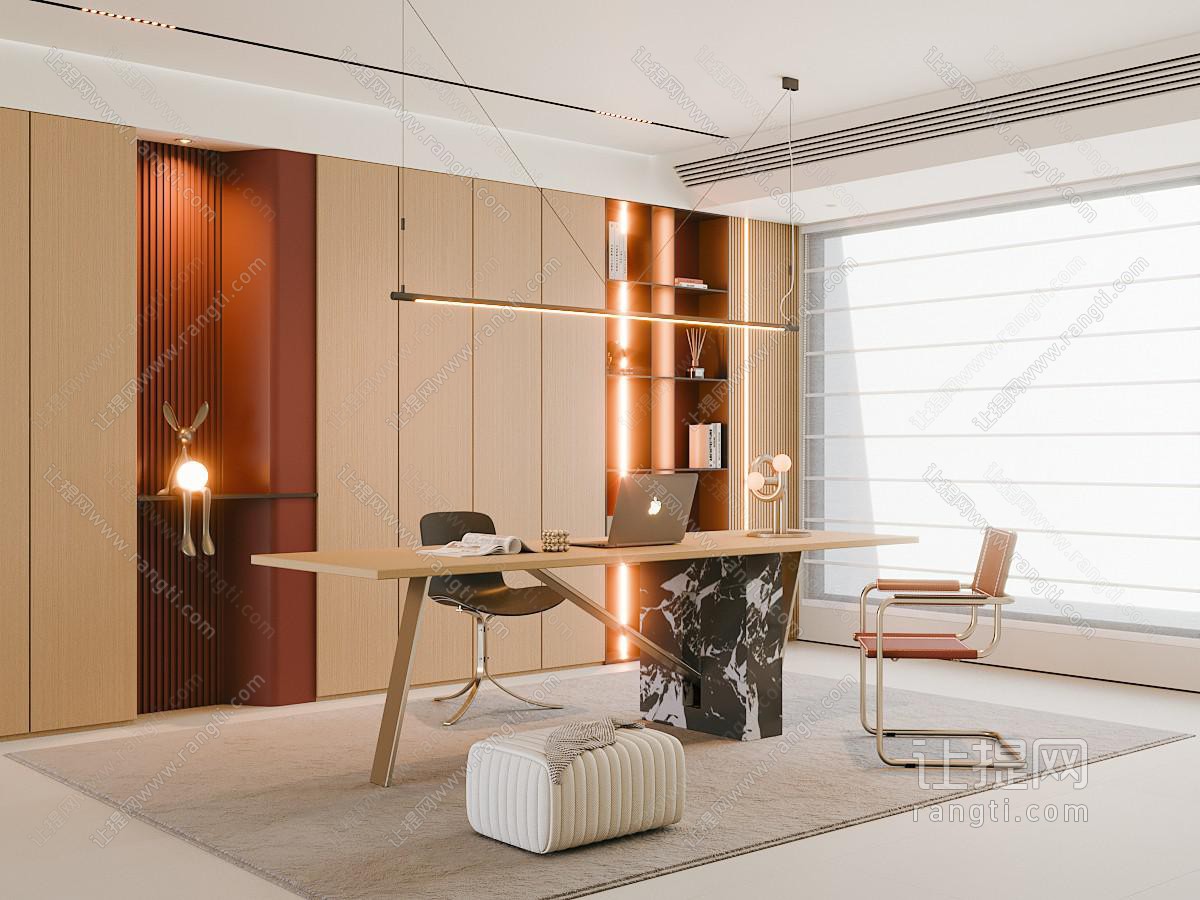 意式极简书房
