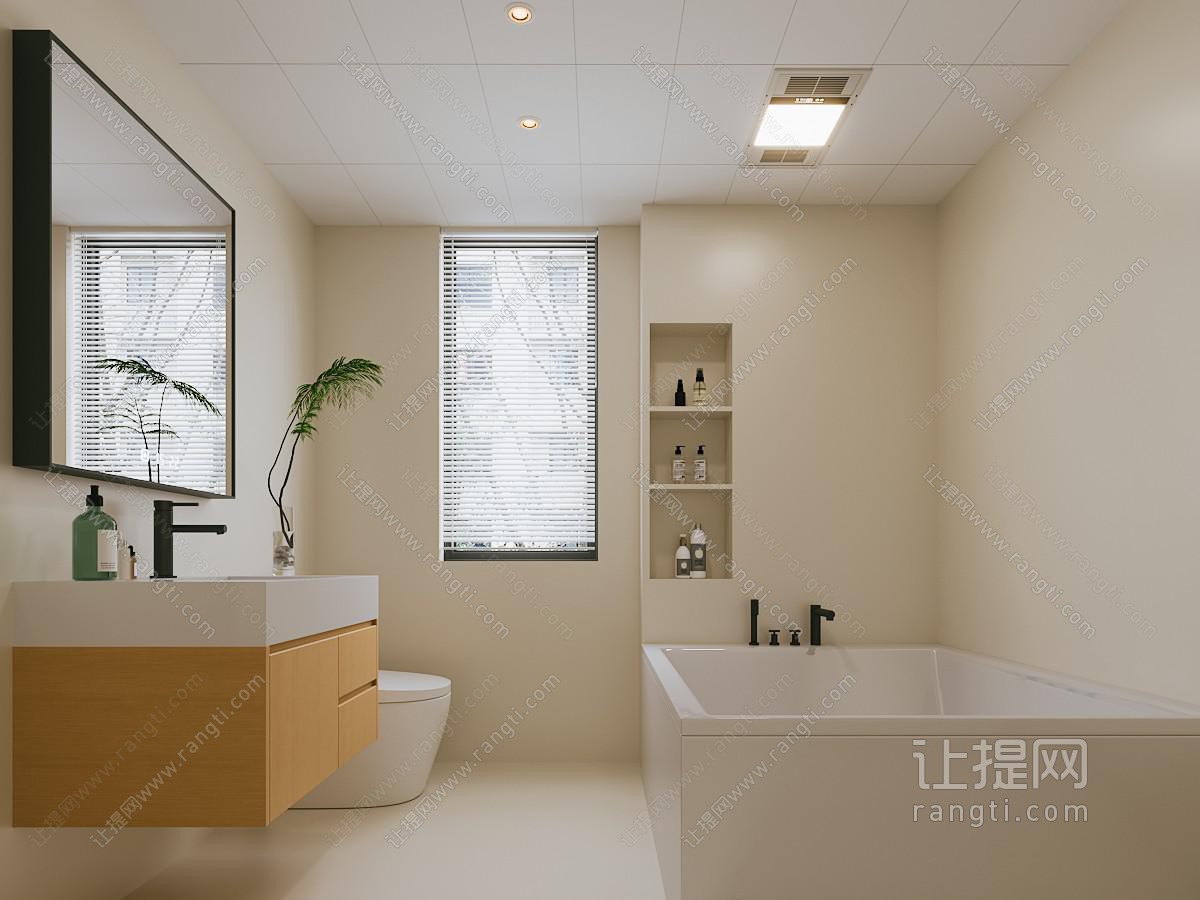 现代卫生间 浴室