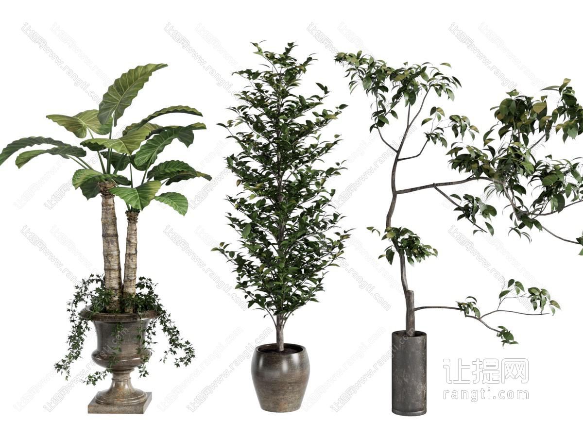 现代美式绿植摆件