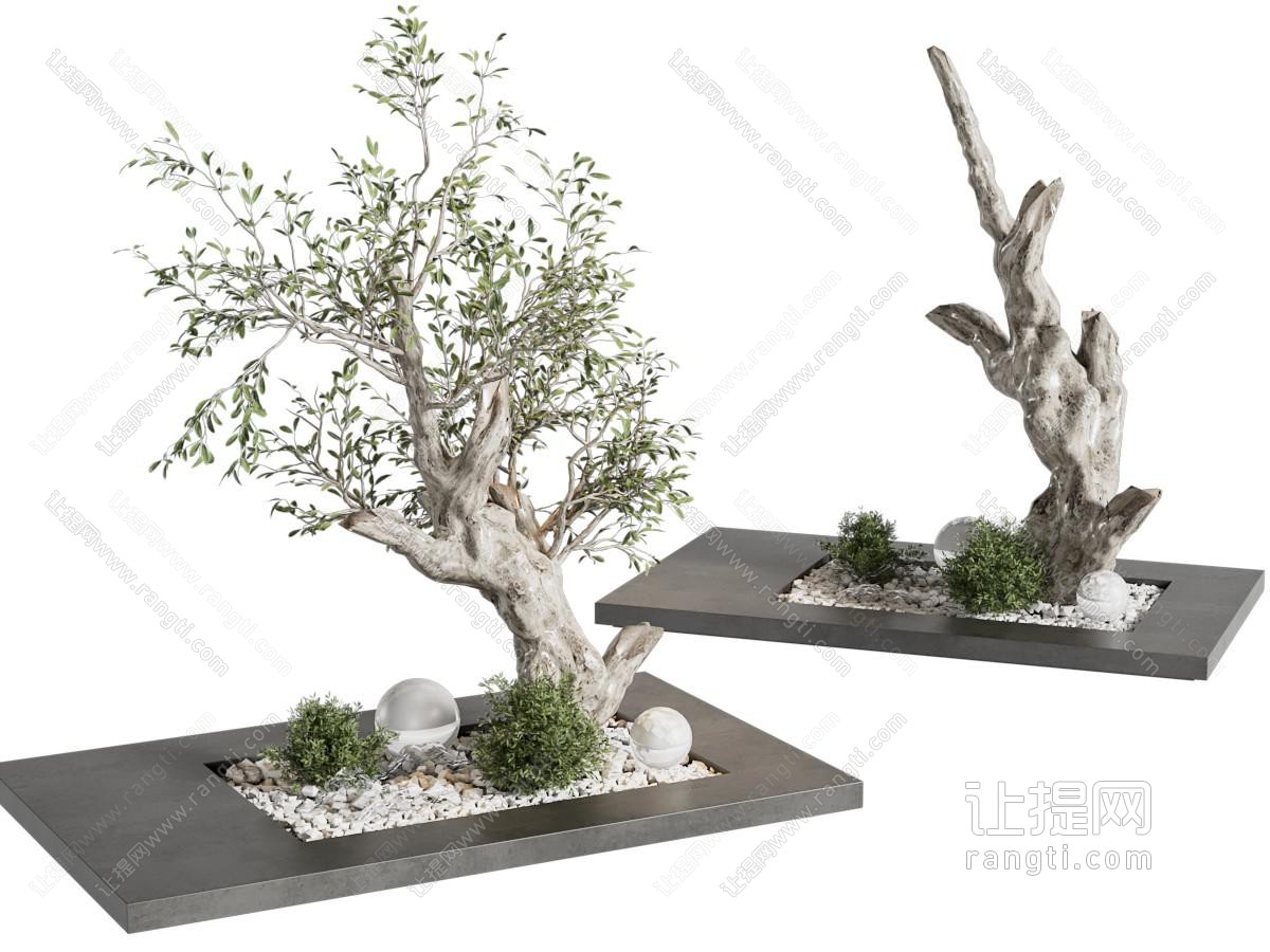新中式室内景观园艺小品