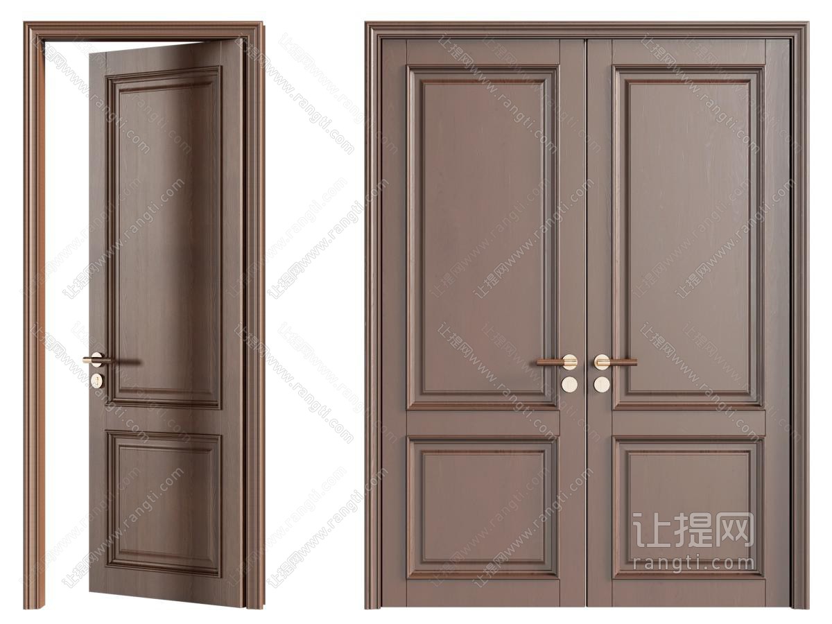 法式中古双开门 中古风双开门 单开门