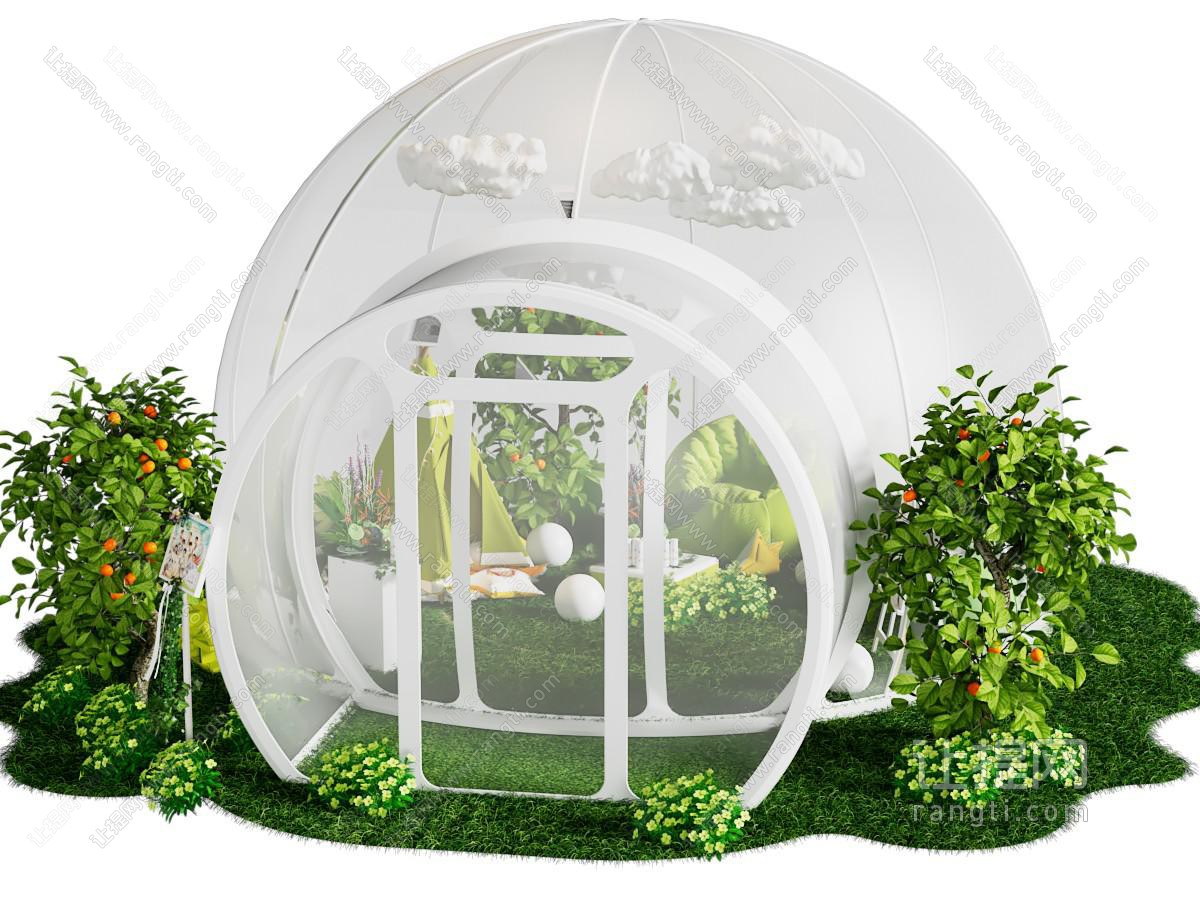 现代全景透明星空球形泡泡屋 网红阳光房