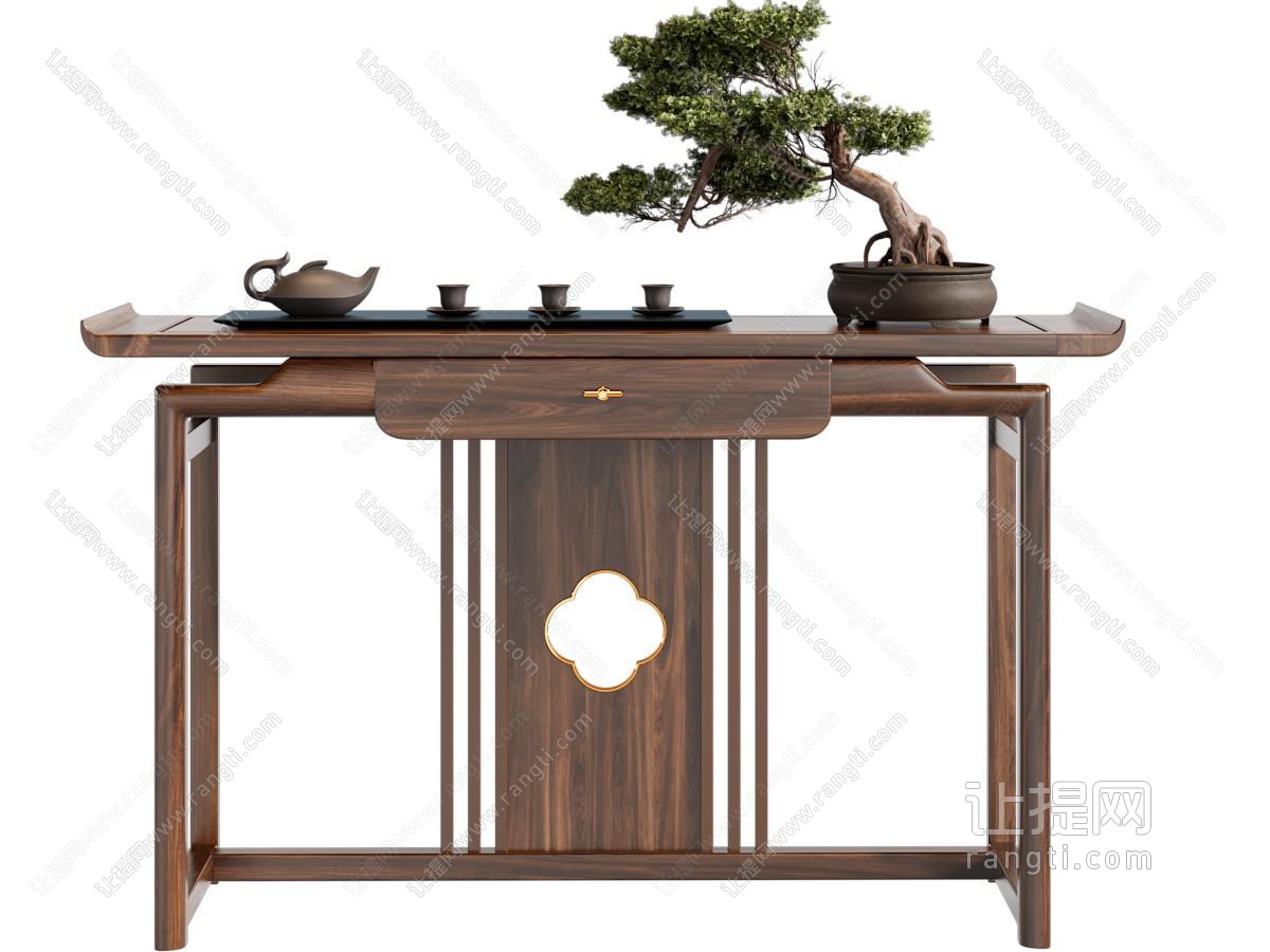 新中式端景台