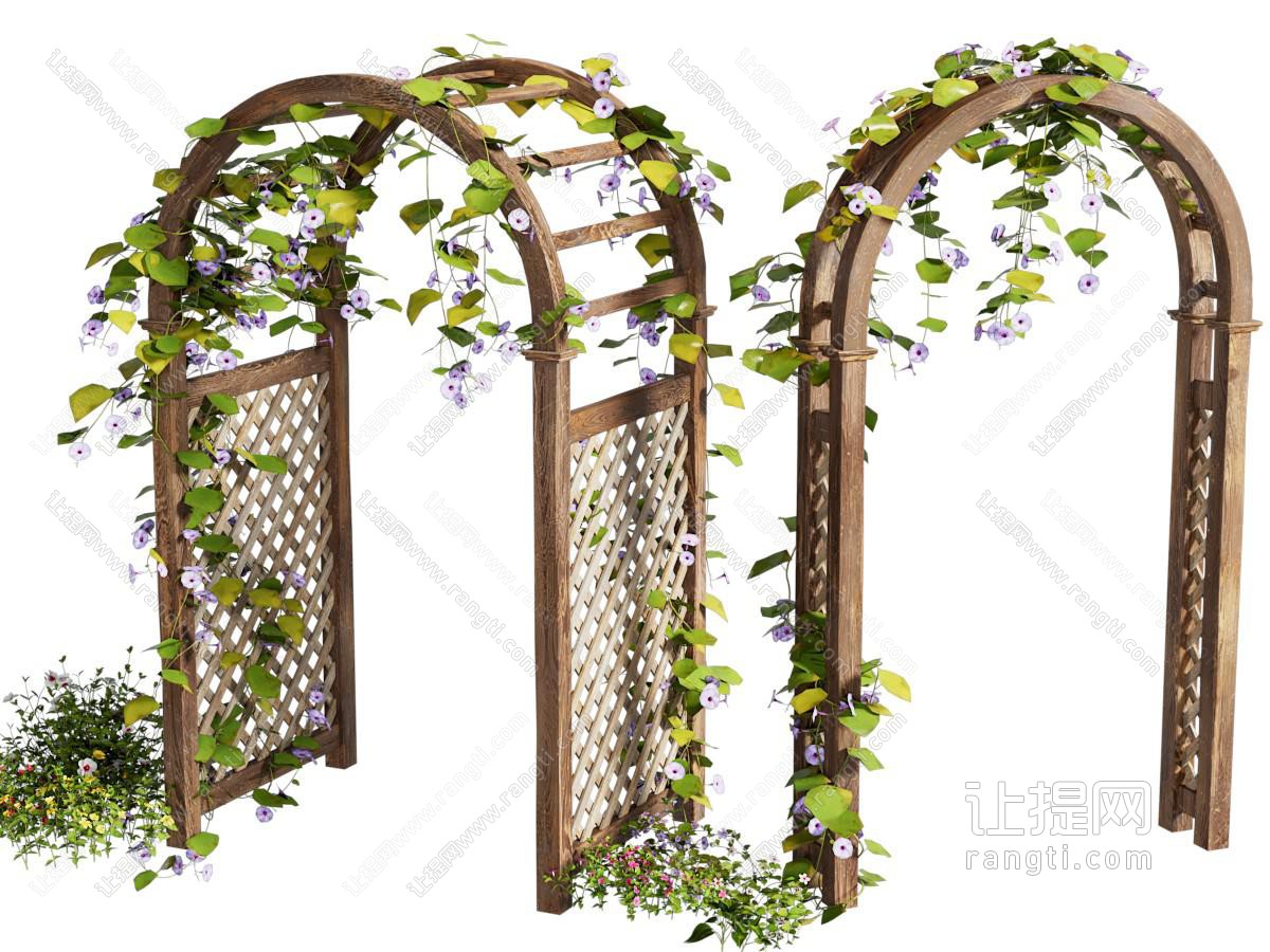 现代花园廊架
