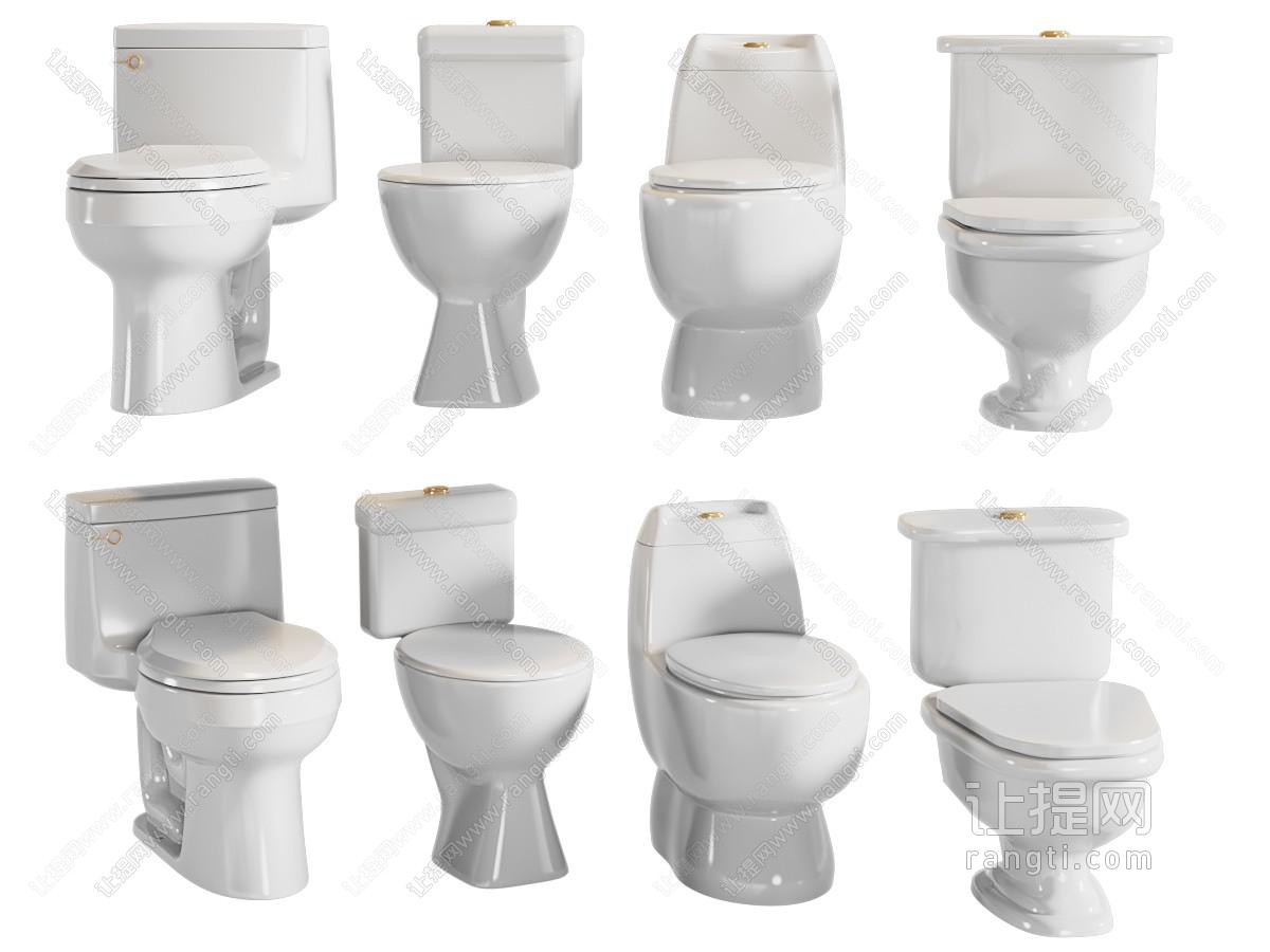 现代马桶坐便器