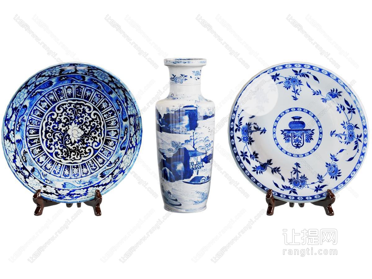 新中式青花瓷 瓷器