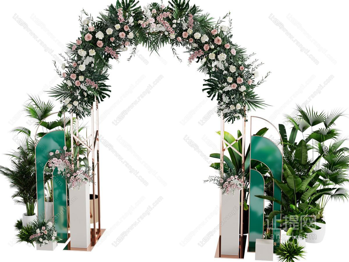 现代绿植花艺装饰美陈
