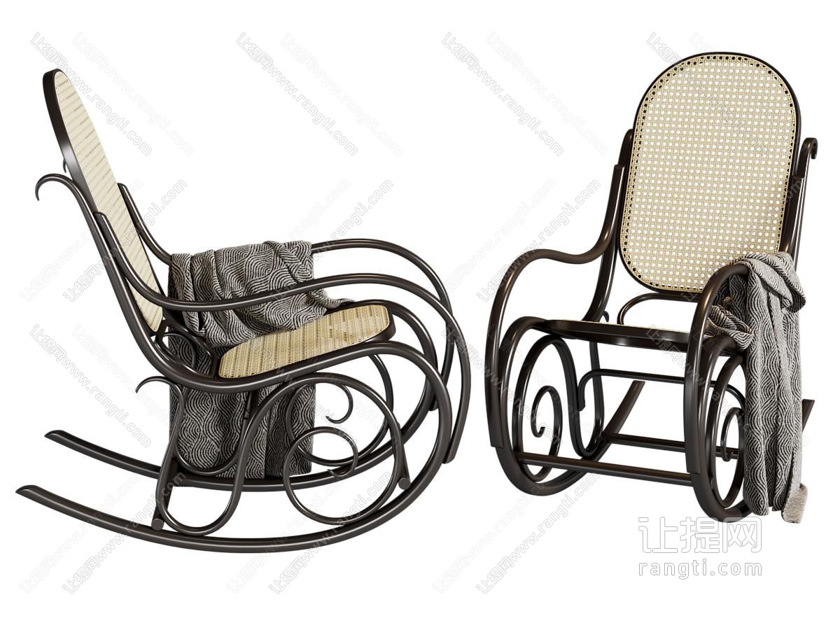 中古风户外椅 摇椅 躺椅