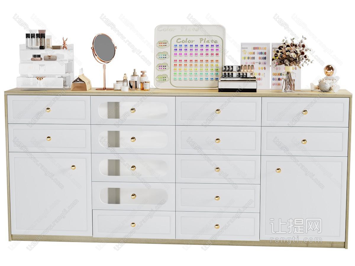 现代美甲店 美甲用品 美甲柜