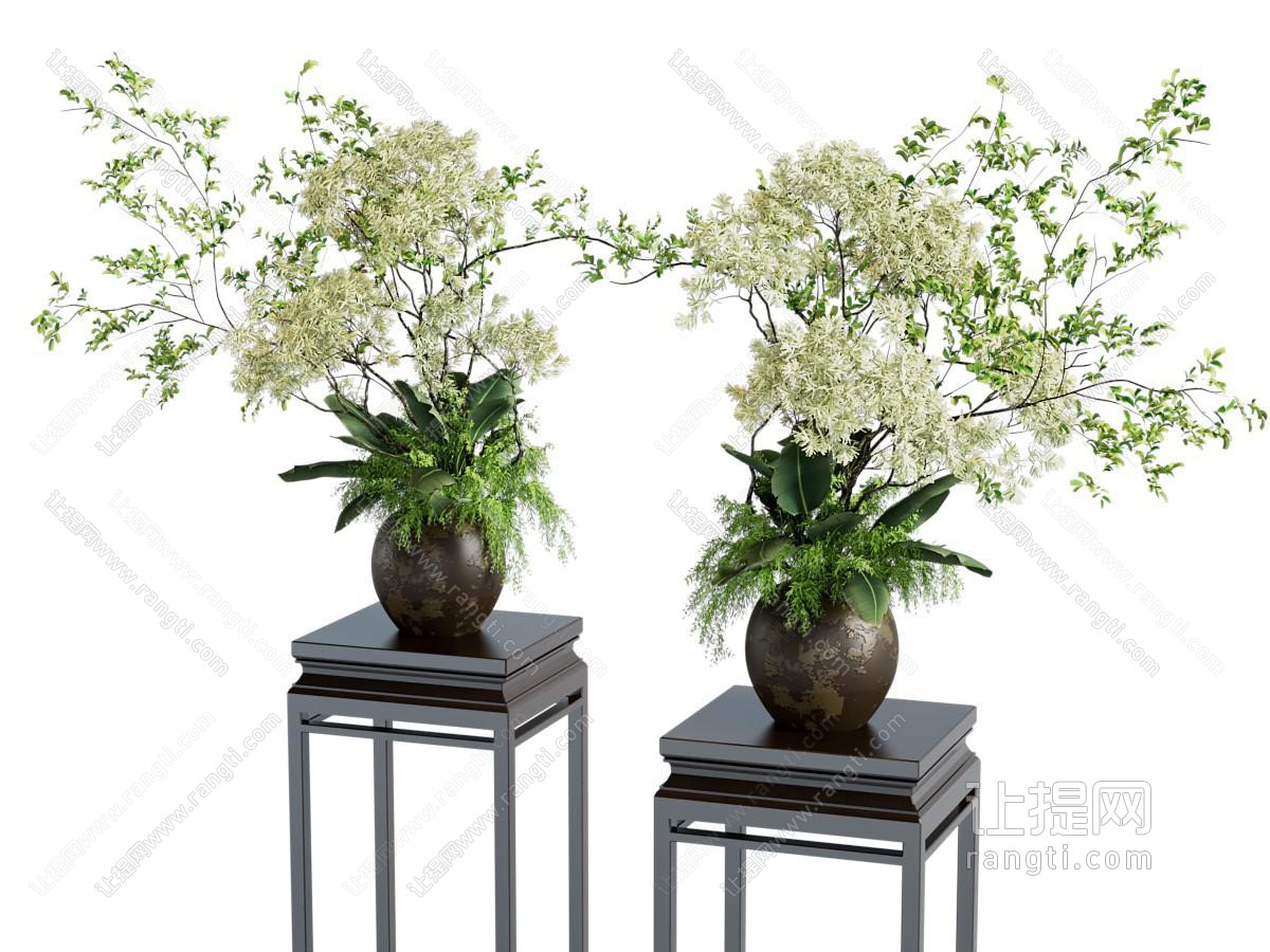 绿植盆栽 现代花瓶花艺