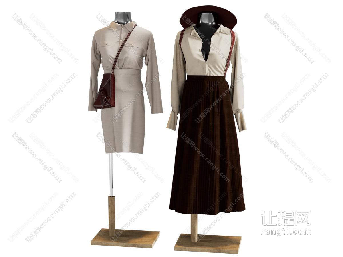现代女装常服服装模特