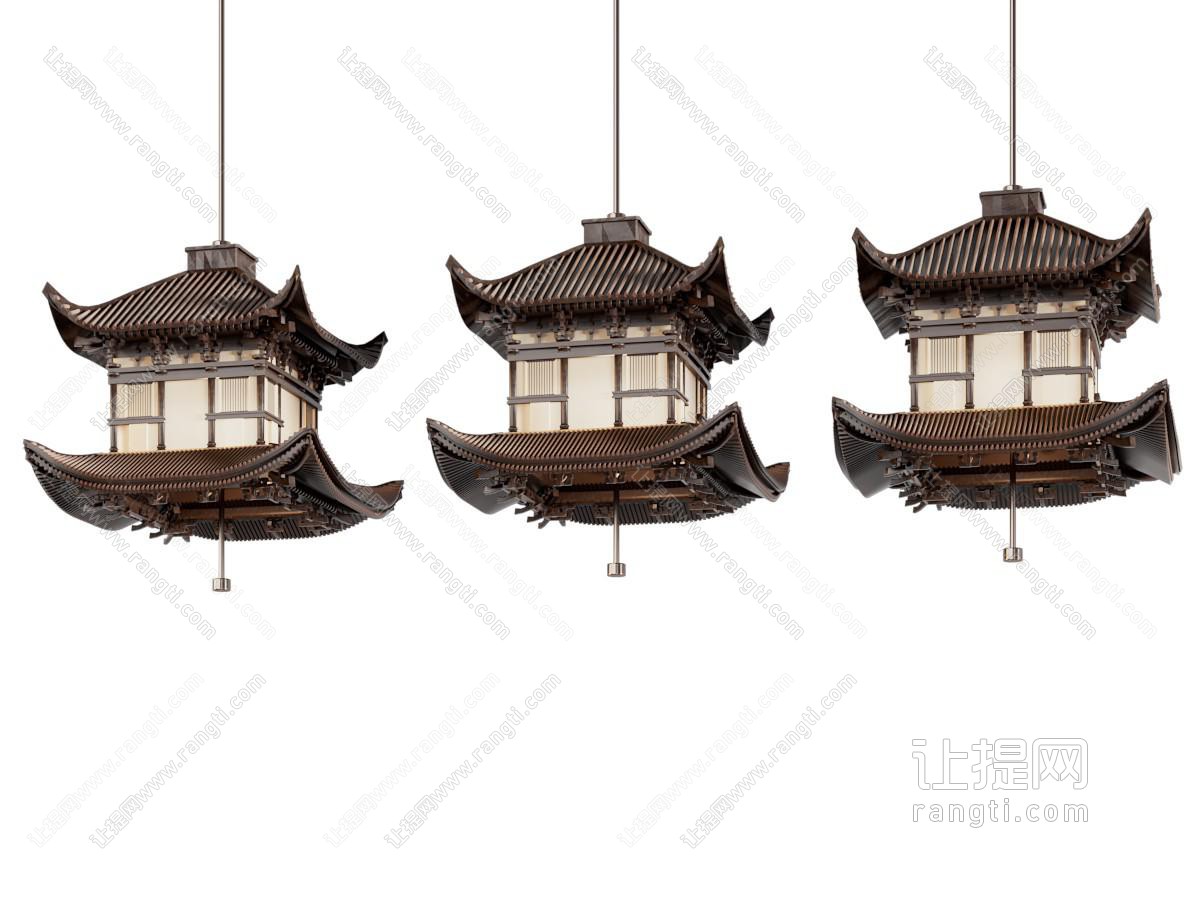 新中式吊灯组合