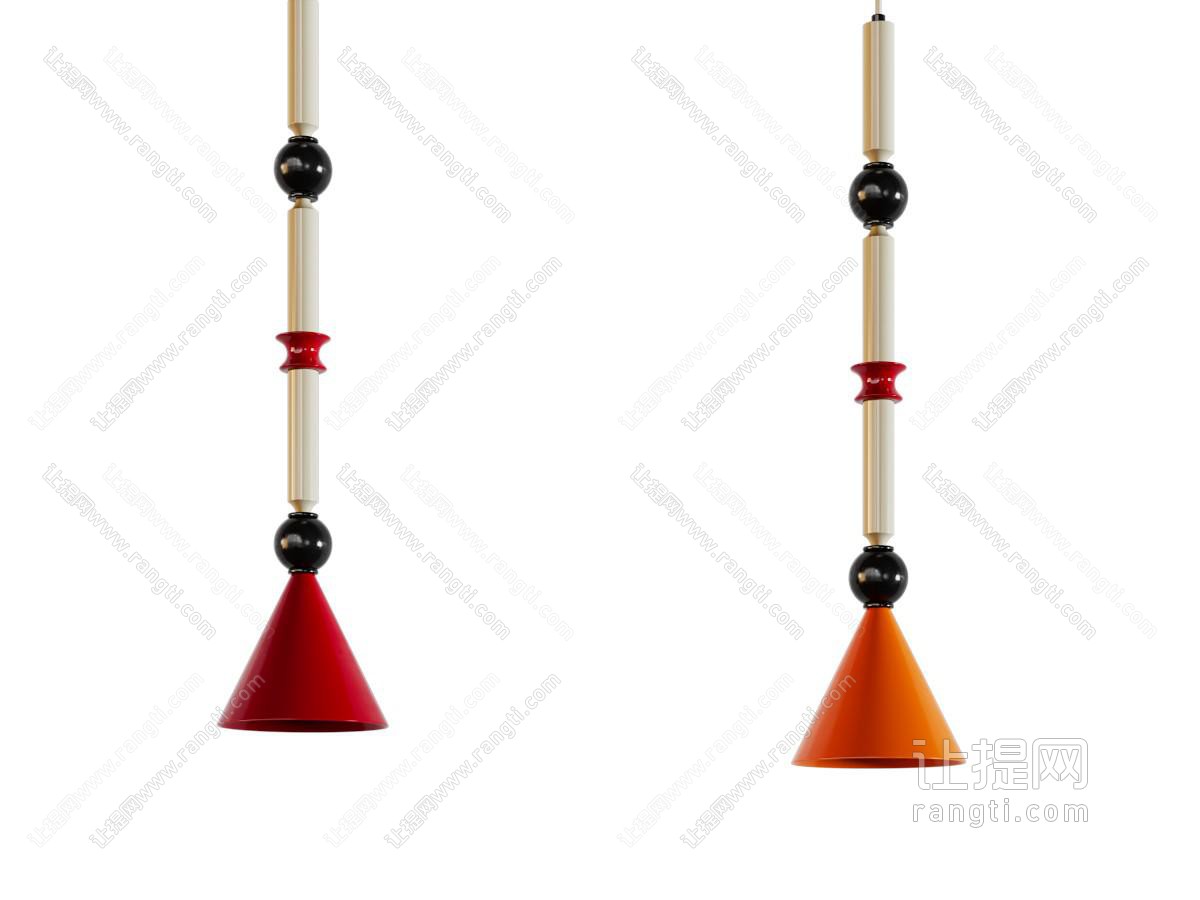 法式中古吊灯 彩色吊灯 床头灯 氛围灯 长条吊灯