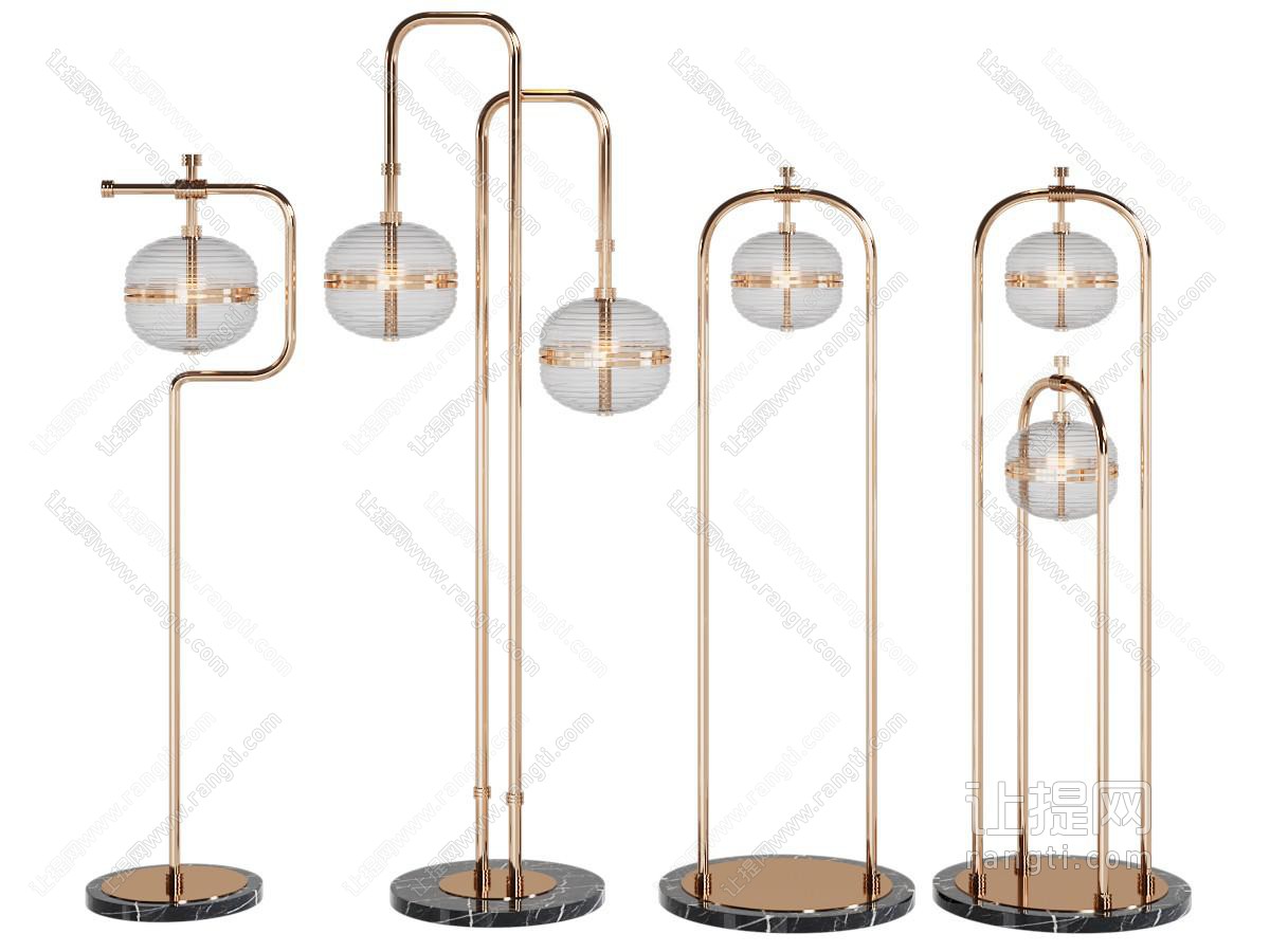 现代金属落地灯