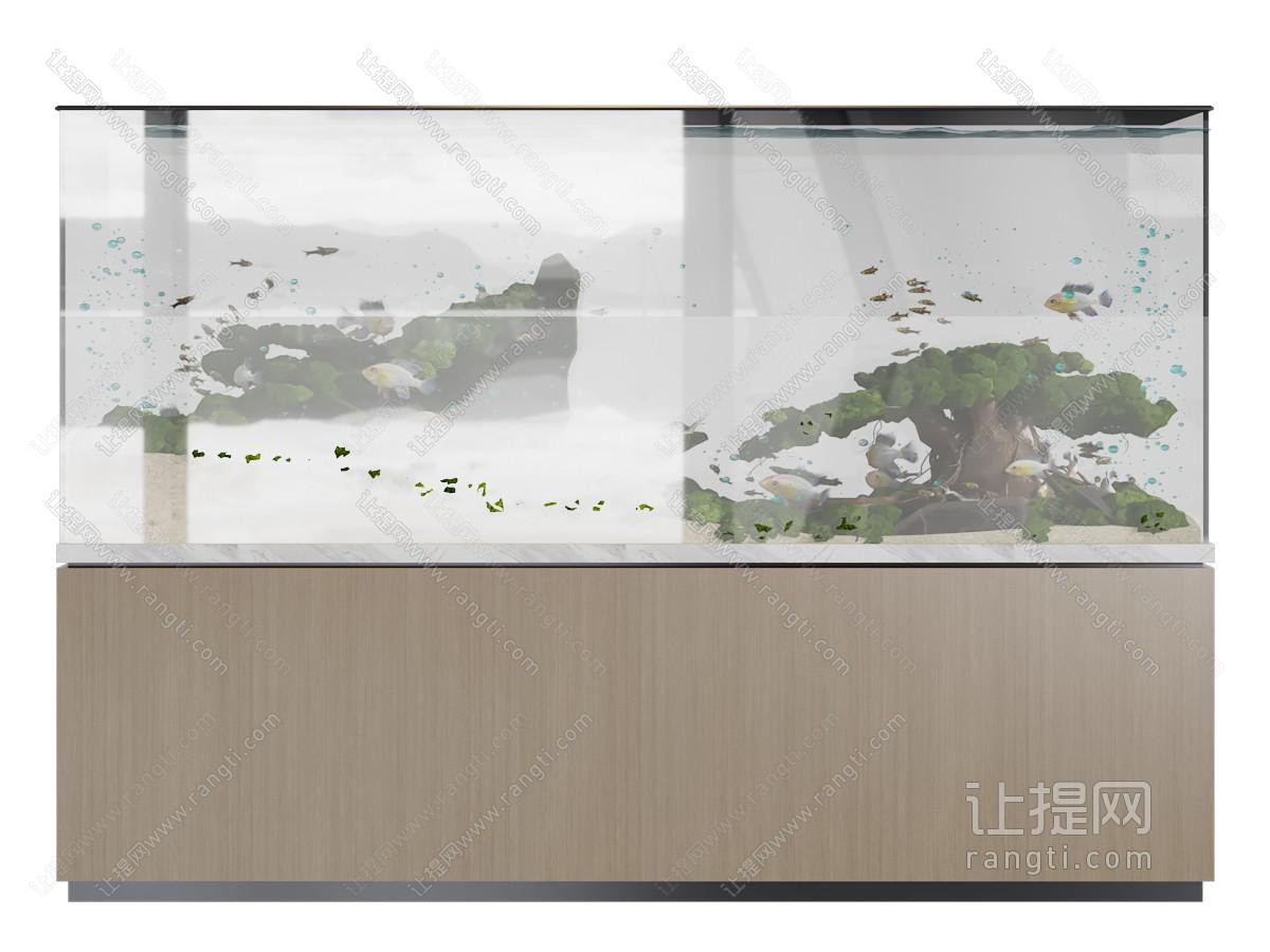 现代艺术装置 现代鱼缸