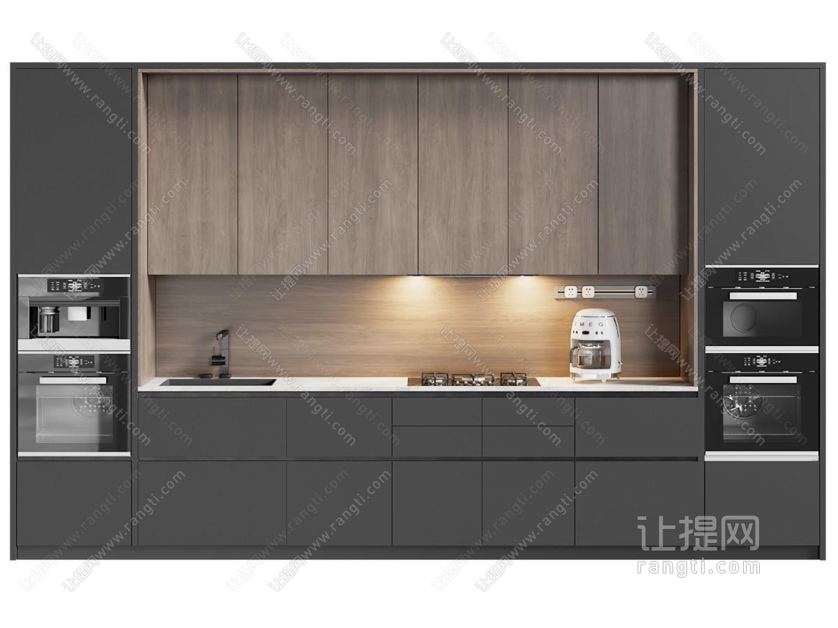 轻奢橱柜 一字型橱柜